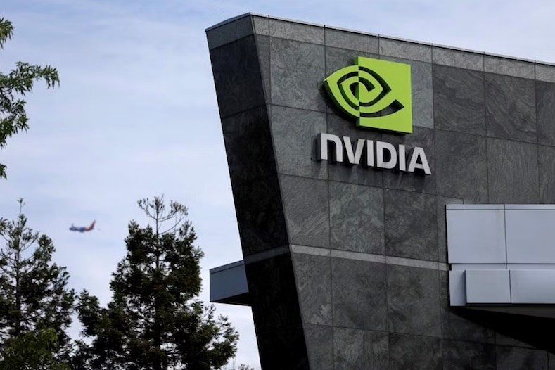 Biểu tượng của Nvidia. (Ảnh: AFP) Media
